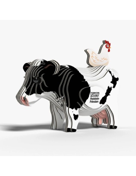 Kit Eugy Vaca Holstein | Modelismo 3D en Cartón Reciclado