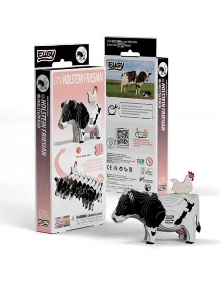 Kit Eugy Vaca Holstein | Modelismo 3D en Cartón Reciclado