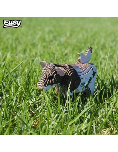 Kit Eugy Vaca Holstein | Modelismo 3D en Cartón Reciclado