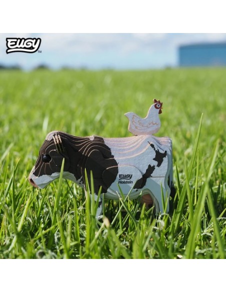 Kit Eugy Vaca Holstein | Modelismo 3D en Cartón Reciclado