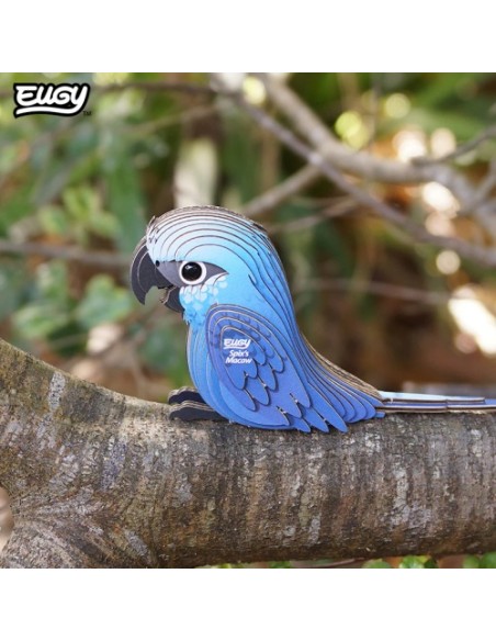 Kit Eugy Guacamayo de Spix | Modelismo 3D en Cartón Reciclado