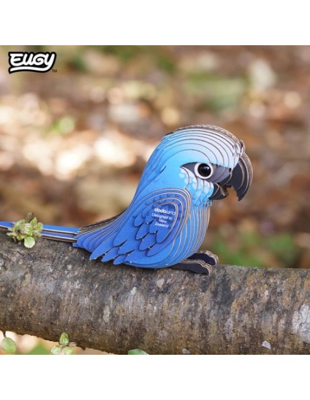 Kit Eugy Guacamayo de Spix | Modelismo 3D en Cartón Reciclado