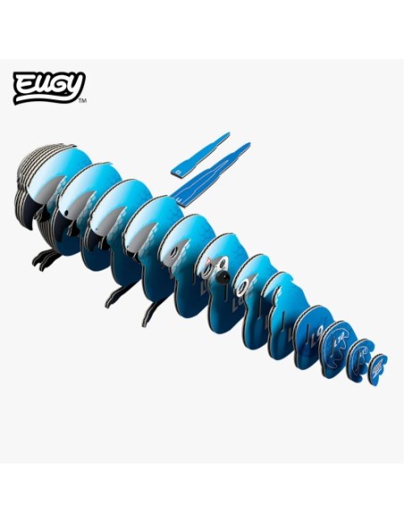 Kit Eugy Guacamayo de Spix | Modelismo 3D en Cartón Reciclado