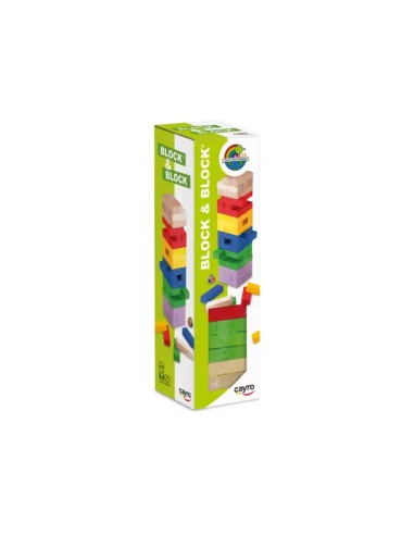 Block & Block Basic Cayro – Juego de Habilidad de Madera Natural
