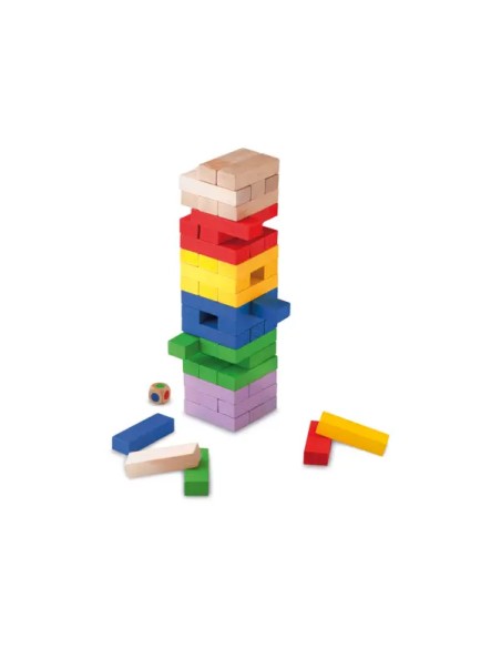 Block & Block Basic Cayro – Juego de Habilidad de Madera Natural