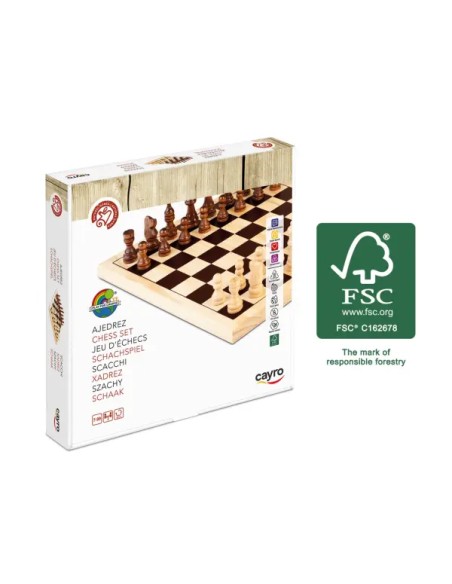 Ajedrez de Cayro en Madera – Juego de Estrategia Clásico