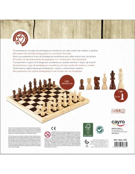 Ajedrez de Cayro en Madera – Juego de Estrategia Clásico