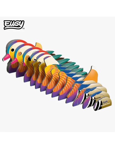 Kit Eugy Pato Mandarín | Modelismo 3D en Cartón Reciclado