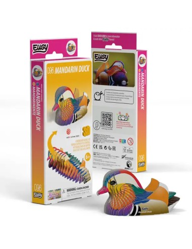 Kit Eugy Pato Mandarín | Modelismo 3D en Cartón Reciclado