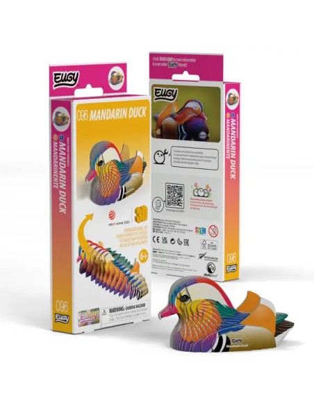 Kit Eugy Pato Mandarín | Modelismo 3D en Cartón Reciclado