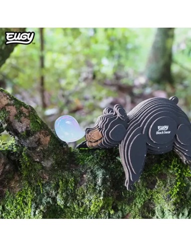 Kit Eugy Oso Negro | Modelismo 3D en Cartón Reciclado