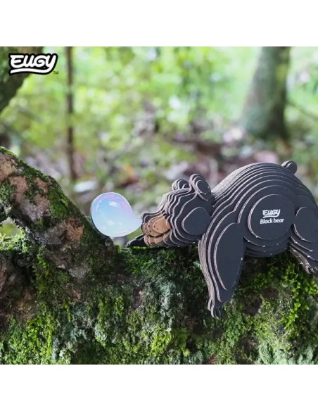 Kit Eugy Oso Negro | Modelismo 3D en Cartón Reciclado