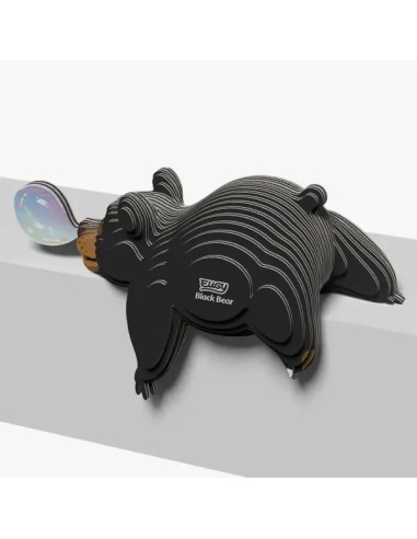 Kit Eugy Oso Negro | Modelismo 3D en Cartón Reciclado
