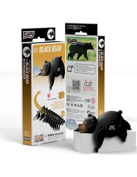 Kit Eugy Oso Negro | Modelismo 3D en Cartón Reciclado