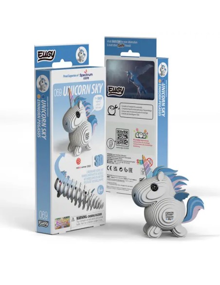 Puzzle 3D Eugy Unicornio Celeste | DODOLAND | Asijuego