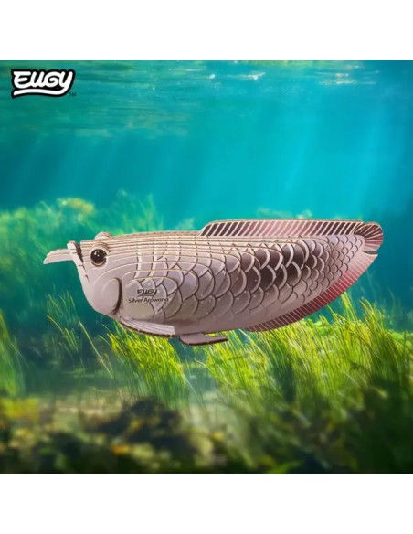Kit Eugy Arowana Plateada | Modelismo 3D en Cartón Reciclado