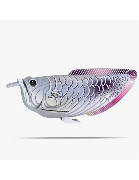 Kit Eugy Arowana Plateada | Modelismo 3D en Cartón Reciclado