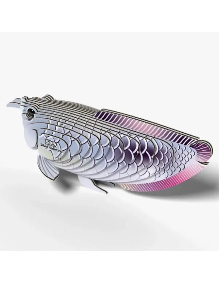 Kit Eugy Arowana Plateada | Modelismo 3D en Cartón Reciclado