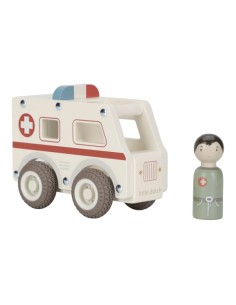 Ambulancia FSC Little Dutch – Juguete de Madera Educativo