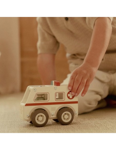 Ambulància FSC Little Dutch – Joguina de Fusta Educatiu