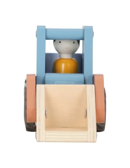 Excavadora FSC Little Dutch de Madera con Obrero y Pala Grande