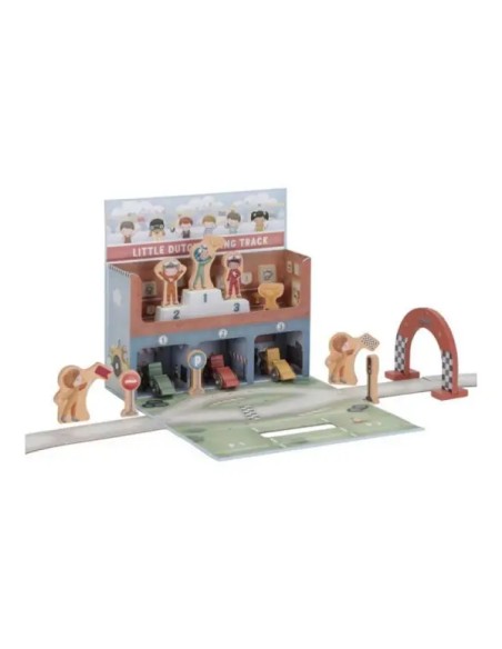 Pista de Carreras con Estuche Little Dutch | Juego Portátil