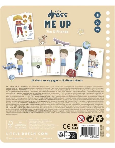 Libro de Pegatinas Viste a Jim & Friends Little Dutch