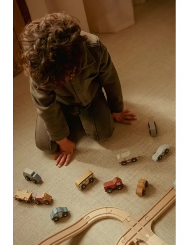 Set 9 Vehículos de Madera FSC Little Dutch | Coches de Juguete