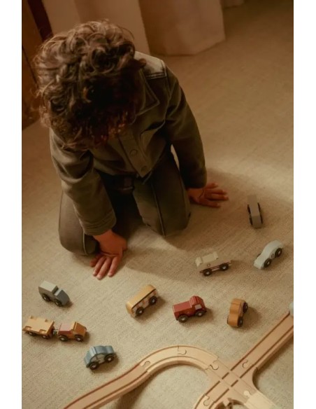 Set 9 Vehículos de Madera FSC Little Dutch | Coches de Juguete