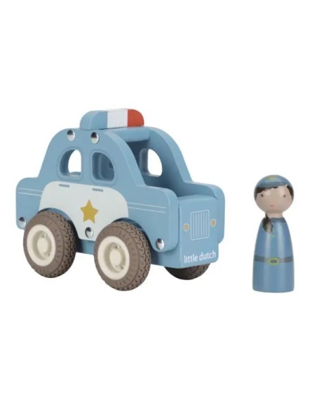 Coche de Policía de Madera FSC Little Dutch | Juguete Infantil