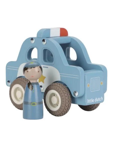 Coche de Policía de Madera FSC Little Dutch | Juguete Infantil