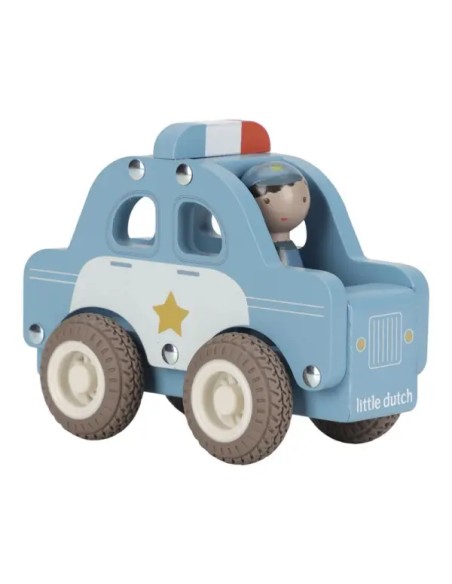 Coche de Policía de Madera FSC Little Dutch | Juguete Infantil