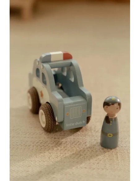 Coche de Policía de Madera FSC Little Dutch | Juguete Infantil