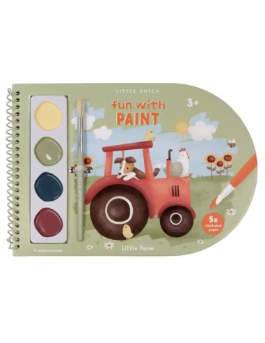 Libro de Acuarelas para Colorear Pequeña Granja Little Dutch