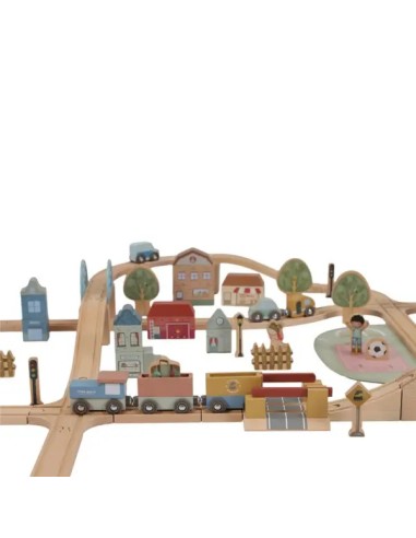 Set de Tren de Fusta XL FSC Little Dutch | Circuit