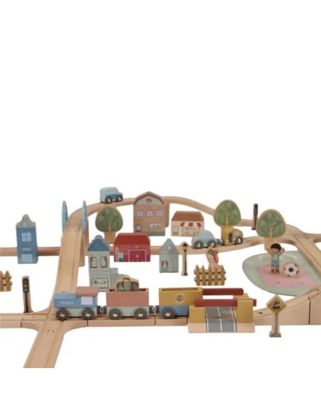 Set de Tren de Madera XL FSC Little Dutch | Circuito