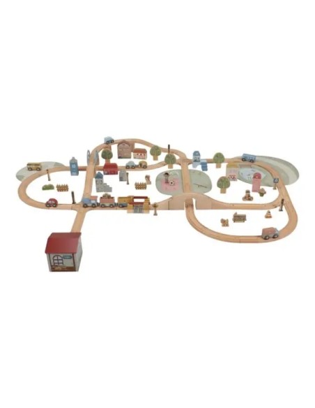 Set de Tren de Fusta XL FSC Little Dutch | Circuit