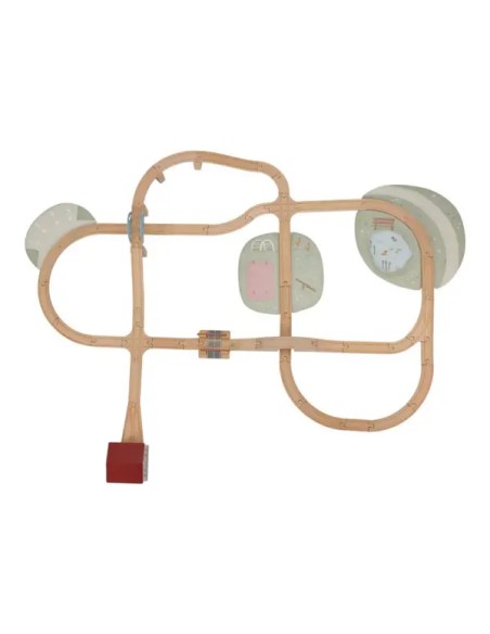 Set de Tren de Fusta XL FSC Little Dutch | Circuit