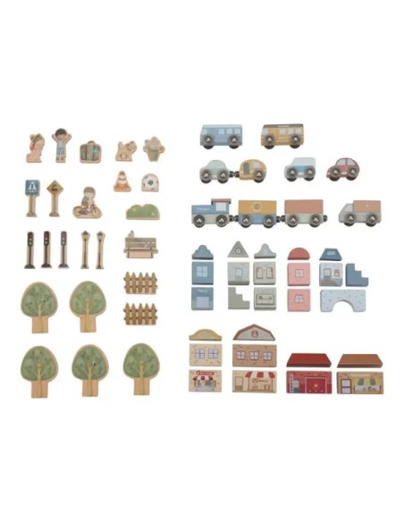 Set de Tren de Fusta XL FSC Little Dutch | Circuit