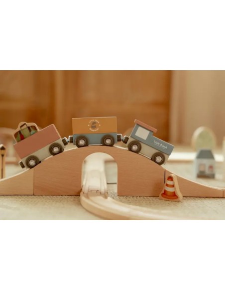 Set de Tren de Fusta XL FSC Little Dutch | Circuit