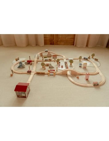 Set de Tren de Madera XL FSC Little Dutch | Circuito