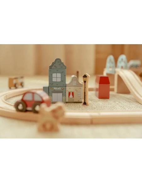 Set de Tren de Madera XL FSC Little Dutch | Circuito