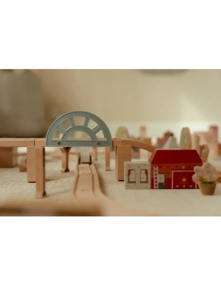 Set de Tren de Fusta XL FSC Little Dutch | Circuit