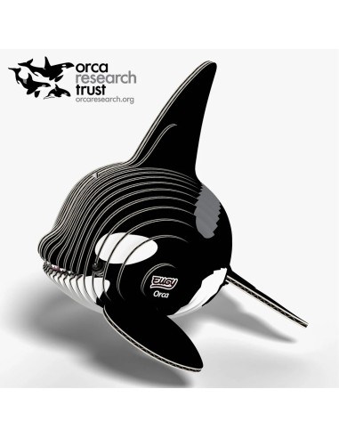 Figura 3D Eugy Orca | Puzle de Cartón Ecológico y Educativo