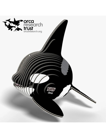 Figura 3D Eugy Orca | Puzle de Cartón Ecológico y Educativo