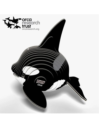 Figura 3D Eugy Orca | Puzle de Cartón Ecológico y Educativo