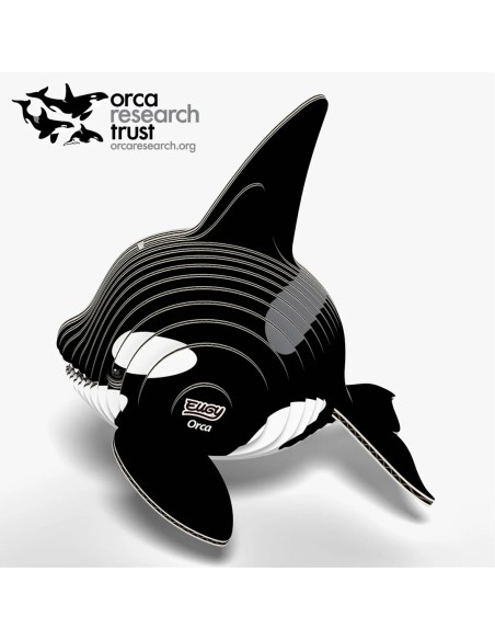 Figura 3D Eugy Orca | Puzle de Cartón Ecológico y Educativo