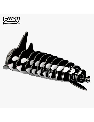Figura 3D Eugy Orca | Puzle de Cartón Ecológico y Educativo