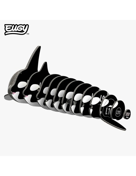 Figura 3D Eugy Orca | Puzle de Cartón Ecológico y Educativo