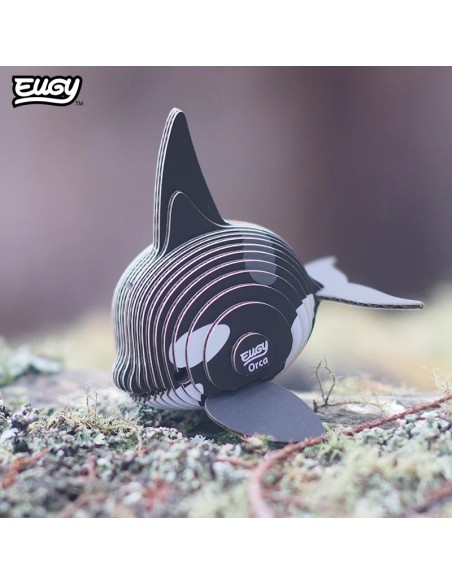 Figura 3D Eugy Orca | Puzle de Cartón Ecológico y Educativo